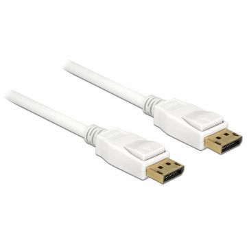 Cablu Displayport 1.2 T-T 4K 60Hz 1.5m Alb, Delock 85509