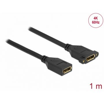 Cablu Displayport 4K60Hz M-M montare panou 1m, Delock 87100