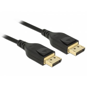 Cablu Displayport 8K / 4K@ 240Hz (DP 8K certificat) T-T 2m Negru, Delock 85660
