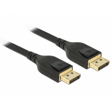 Cablu Displayport 8K / 4K@ 240Hz (DP 8K certificat) T-T 5m Negru, Delock 85663