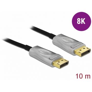 Cablu DisplayPort activ optic v1.4 8K60Hz/4K144Hz T-T 10m, Delock 85885