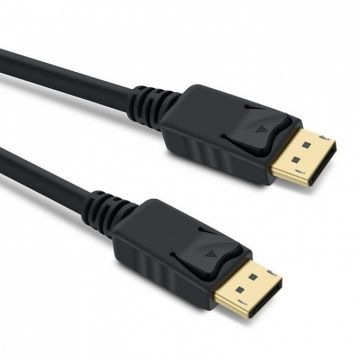 Cablu Displayport v1.4 8K@30Hz T-T 0.5m Negru, KPORT8-005 Cablu Displayport v1.4 8K@30Hz T-T 0.5m Negru, KPORT8-005