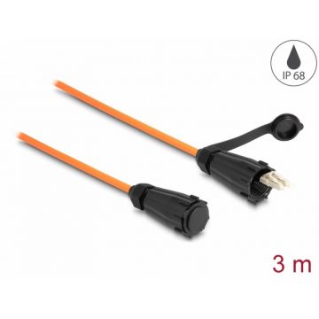 Cablu fibra optica LC Duplex la LC Duplex multi-mode OM2 IP68 protectie apa/praf 3m, Delock 87888