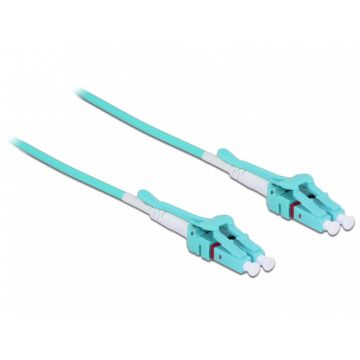 Cablu fibra optica LC - LC Multimode OM3 Uniboot 1m, Delock 85127 Cablu fibra optica LC - LC Multimode OM3 Uniboot 1m, Delock 85127