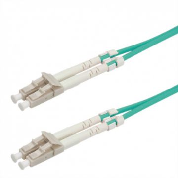 Cablu fibra optica LC-LC OM3 duplex multimode 1m, Roline 21.15.8701