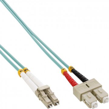 Cablu fibra optica LC-SC Duplex OM3 1m, InLine IL88641O
