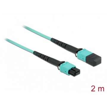 Cablu fibra optica MPO la MPO Polaritate B multi-mode OM4 2m, Delock 86957