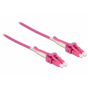 Cablu fibra optica Multimode LC-LC OM4 Uniboot 5m, Delock 85135