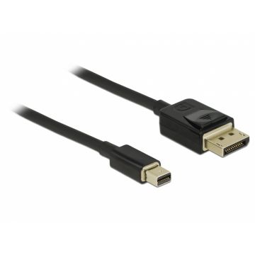 Cablu Mini DisplayPort la DisplayPort 8K 60Hz (certificat DP 8K) T-T 2m Negru, Delock 84928