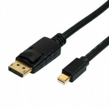Cablu Mini Displayport la Displayport v1.4 8K60Hz/4K120Hz T-T 1m negru, Roline 11.04.5814