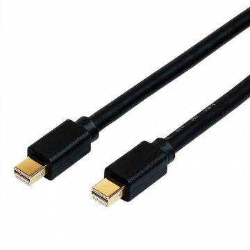 Cablu Mini Displayport la Mini Displayport v1.4 8K60Hz/4K120Hz T-T 2m negru, Roline 11.04.5818