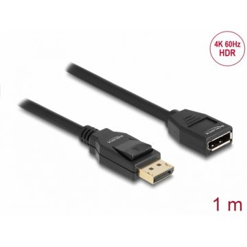 Cablu prelungitor Displayport 4K60Hz T-M 1m, Delock 80001