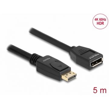 Cablu prelungitor Displayport 4K60Hz T-M 5m, Delock 80004