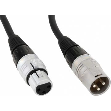 Cablu prelungitor XLR 3 pini T-M Negru 10m, SGHN-1000-SW