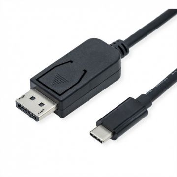 Cablu USB Type C la DisplayPort 8K60Hz T-T 1m Negru, Roline 11.04.5835