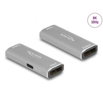 Repeater Displayport 8K30Hz/4K144Hz max. 20m, Delock 11504