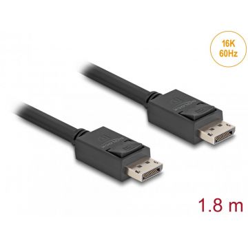 Cablu Displayport 16K60Hz/8K120Hz/4K240Hz 80Gbps 1.8m, Delock 81175