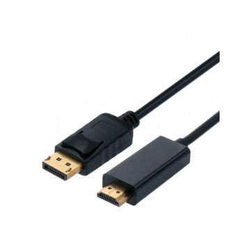 Cablu Displayport la HDMI Full HD T-T 3m Negru, S3677 Cablu Displayport la HDMI Full HD T-T 3m Negru, S3677