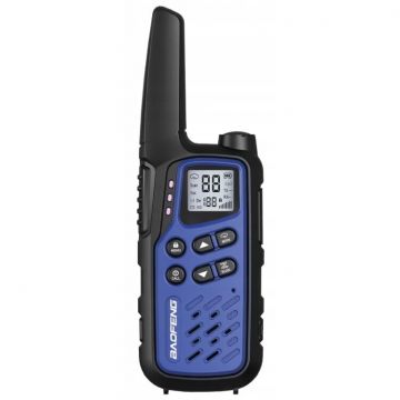 BAOFENG Set 2 Walkie-talkie si accesorii, Baofeng BF-T25, Albastru inchis-Negru