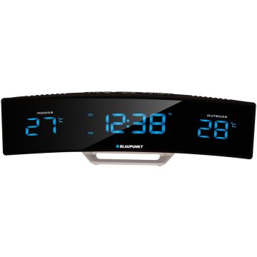 Blaupunkt Ceas cu radio Blaupunkt CR12BK, Termometru, Negru