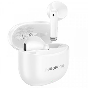 Borofone Handsfree Bluetooth Borofone BW88 Deep Rhyme, TWS, Alb