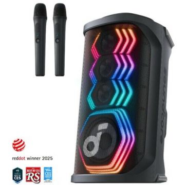 Boxa Portabila Soundcore Rave 3S (A31A3012) Bluetooth 5.4 2 Microfoane Wireless AUX USB-C IPX4 200W Negru Boxa Portabila Soundcore Rave 3S (A31A3012) Bluetooth 5.4 2 Microfoane Wireless AUX USB-C IPX4 200W Negru