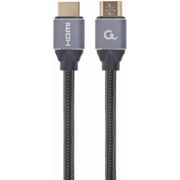 Cablu video Gembird HDMI Male - HDMI Male, v2.0, 7.5m, negru-gri Cablu video Gembird HDMI Male - HDMI Male, v2.0, 7.5m, negru-gri
