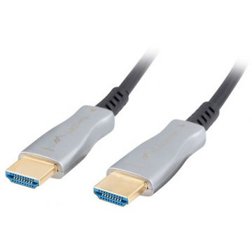 Cablu video Lanberg HDMI Male - HDMI Male, v2.0, Optical active, 10 m, Negru Cablu video Lanberg HDMI Male - HDMI Male, v2.0, Optical active, 10 m, Negru