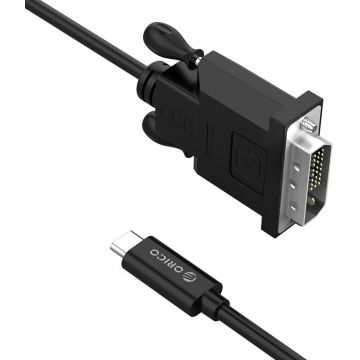Cablu video Orico XC-205-18, USB-C la DVI, 1.8 m, negru Cablu video Orico XC-205-18, USB-C la DVI, 1.8 m, negru
