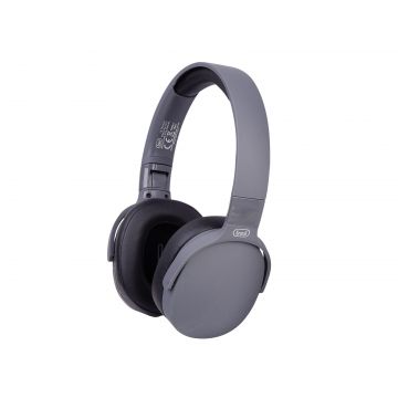casti bluetooth on-ear dj 12e45 bt trevi, microfon, redare pana la 7 ore, microsd, negru