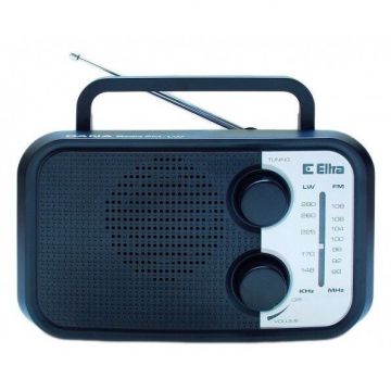 Eltra Radio portabil Dana, Eltra, 1 W, 215 x 66 x 126 mm, Negru/Alb