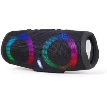 GEMBIRD Boxa portabila stereo Bluetooth 2.0, Gembird, SPK-BT-LED-02, iluminare din spate cu LED, Negru GEMBIRD Boxa portabila stereo Bluetooth 2.0, Gembird, SPK-BT-LED-02, iluminare din spate cu LED, Negru