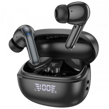 HOCO Handsfree Bluetooth HOCO EQ5, TWS, ANC, Negru HOCO Handsfree Bluetooth HOCO EQ5, TWS, ANC, Negru