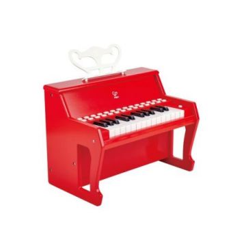 Jucarie din lemn - Pian rosu - invat sa cant cu lumini Jucarie din lemn - Pian rosu - invat sa cant cu lumini