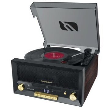 MUSE Pick-UP MUSE MT-112W, Bluetooth Vintage Collection, Radio FM, CD, CD-R/RW, MP3, USB, Negru