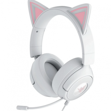 Razer Casti Gaming cu fir, Razer Kraken Kitty V3 X, Jack 3.5 mm, microfon, Alb/Roz