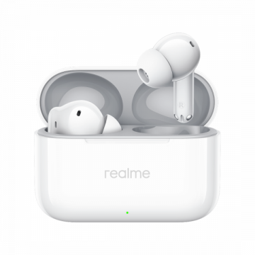 REALME Handsfree Bluetooth Realme Buds T200, TWS, ANC, MultiPoint, Alb