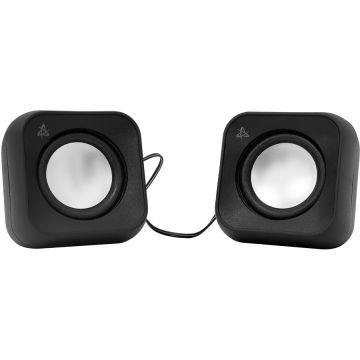 SBOX Boxe PC 2.0 Sbox SP-203, 2 x 2.2W, Alimentare USB, Interfata Audio Jack 3.5 mm, Cablu 0.6m, Negru