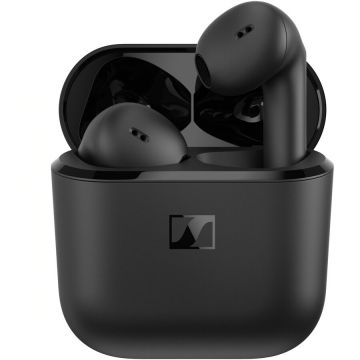 Sennheiser Casti In-Ear Sennheiser Accentum Open TW, True Wireless, Bluetooth, Microfon, Autonomie 28 ore, IPX4, Negru
