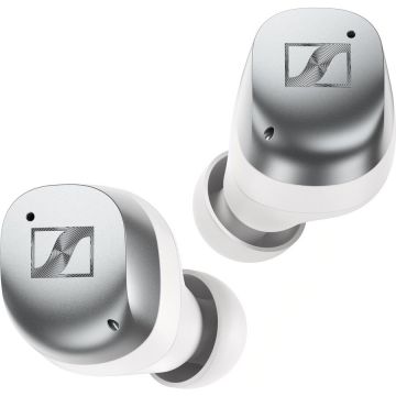 Sennheiser Casti In-Ear Sennheiser Momentum True Wireless 4, Bluetooth, Microfon, Alb-Argintiu