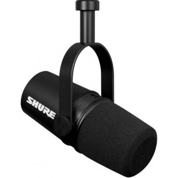 Shure Microfon dinamic, Shure, 55 dB/mW, 20 Hz, USB-C, Negru