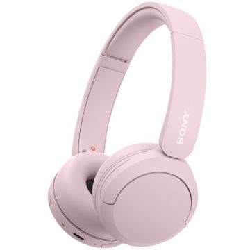 Sony Casti On-Ear Sony WH-CH520P, Wireless, Bluetooth, Microfon, Multipoint, Quick Charge, Autonomie 50 ore, Roz