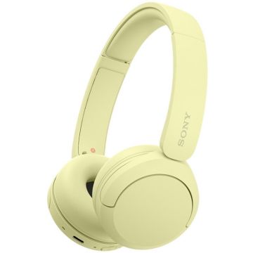 Sony Casti On-Ear Sony WH-CH520Y, Wireless, Bluetooth, Microfon, Multipoint, Quick Charge, Autonomie 50 ore, Galben