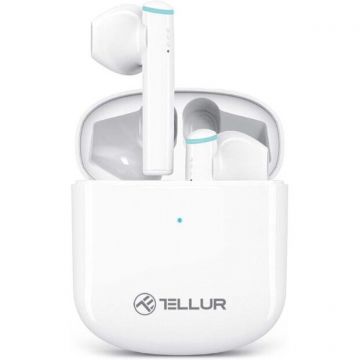 Tellur Casti Bluetooth Tellur Aura True Wireless, APP, alb