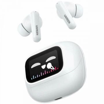 Ugreen Handsfree Bluetooth UGREEN HiTune T6 Magic WS211, TWS, ANC, MultiPoint, Alb