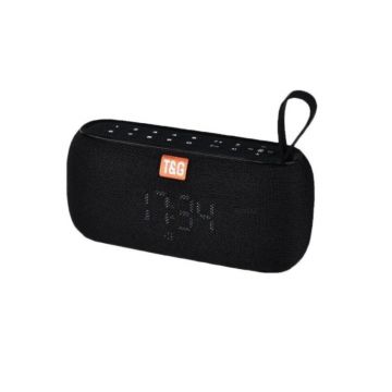 Boxa Portabila Wireless Cu Afisaj Digital, Ceas, MP3, TF/USB, Bluetooth, Radio FM, T&G TG-177, Negru