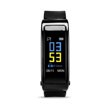 Bratara Fitness Techstar Y3 Plus, 0.96 inch inch, 2in1, Casca Wireless, Bluetooth 4.1, Senzor Tensiune, Puls, Oximetru, Monitorizare Somn, Apeluri, Negru