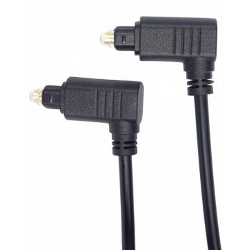 Cablu audio optic Toslink cu ambii conectori in unghi 90 grade 2m, KJTOS4-2 Cablu audio optic Toslink cu ambii conectori in unghi 90 grade 2m, KJTOS4-2
