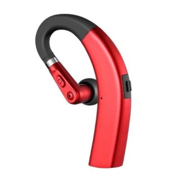 Casca Bluetooth Techstar® M11 Rosu, Ultra Usor, Comfortabil, Sunet HD, Noise Canceling, 10gr