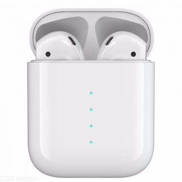 Casti Bluetooth i100 TWS Teschstar®, BT5.0, Wireless, Incarcare QI, Earbuds, Touch, Albe